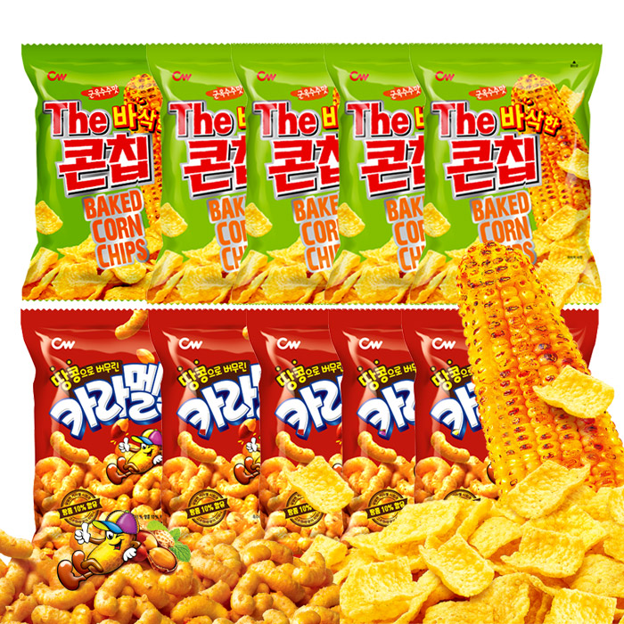 청우 콘칩+카라멜콘 72g 10봉