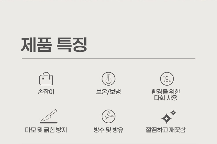 멜란지 도시락 가방, 블루, 27x16x19cm, 1개 상세 이미지 2