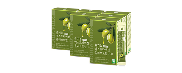 올바른 유기농 프리미엄 엑스트라버진 올리브오일 100, 10g, 14포, 6박스