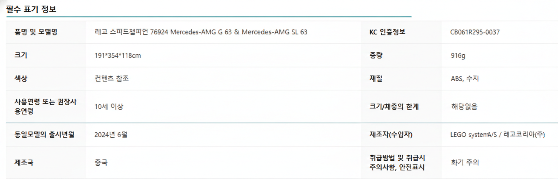 레고 스피드 챔피언 76924 메르세데스 AMG G63 & SL63, 1박스 상세 이미지 3