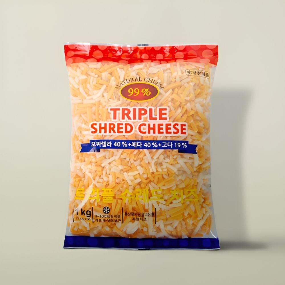 [토스쇼핑] 이스트밸리 트리플 슈레드 치즈, 1kg, 1개