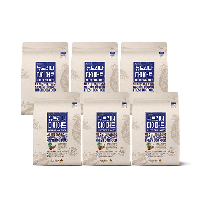 뉴트리나 다이어트 치킨 강아지 사료, 2.1kg, 6개