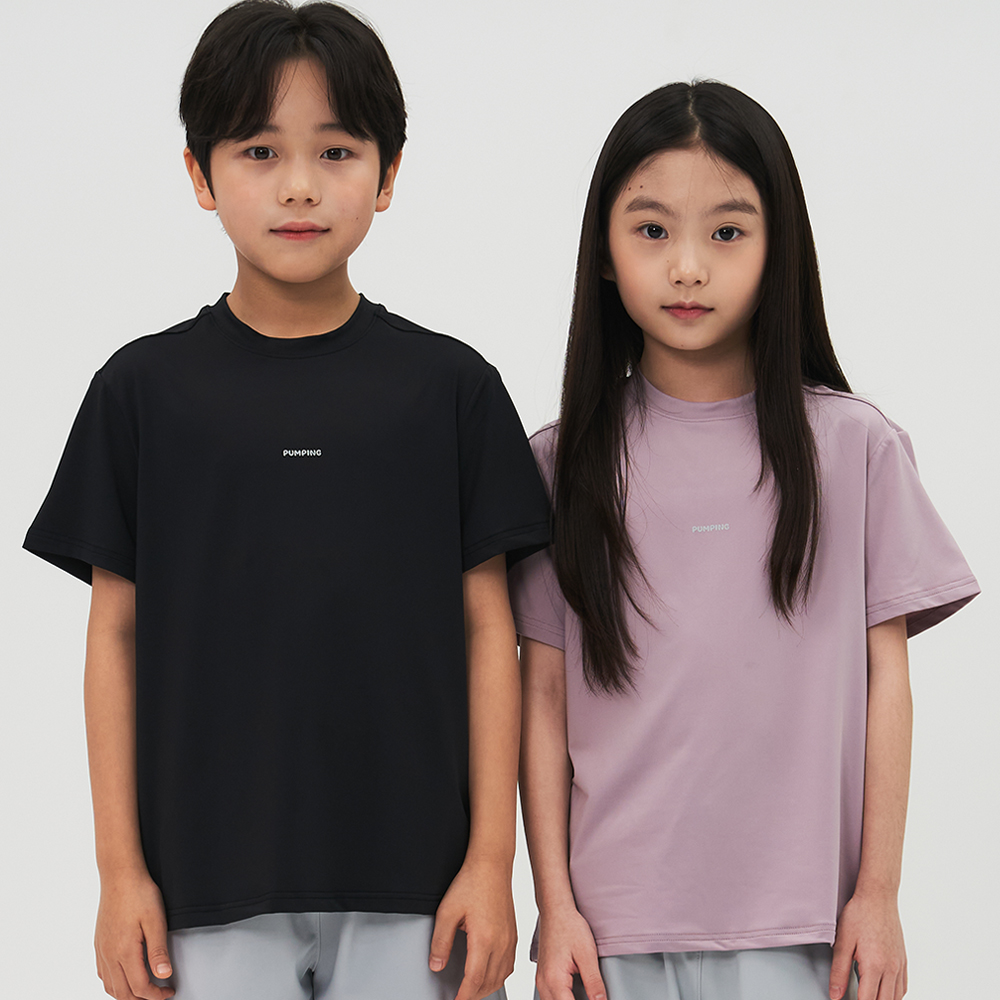펌핑키즈 기능성 아동 반팔, 퍼플, 150, 1개