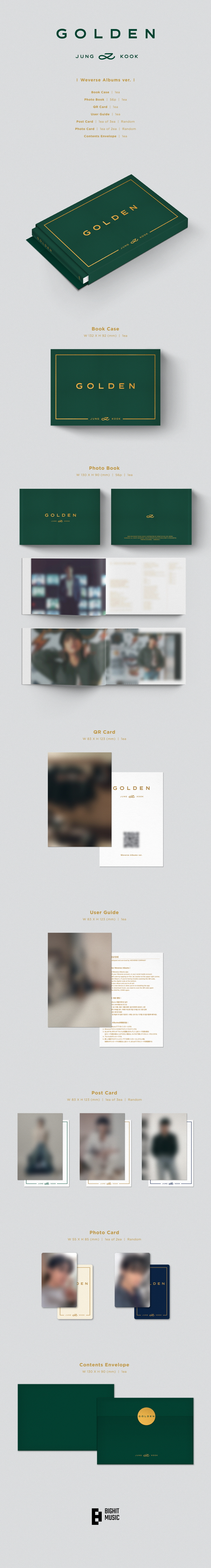 빅히트뮤직 정국 골든 앨범 솔로 방탄 BTS 위버스 버전, GOLDEN 위버스 버전 상세 이미지 1