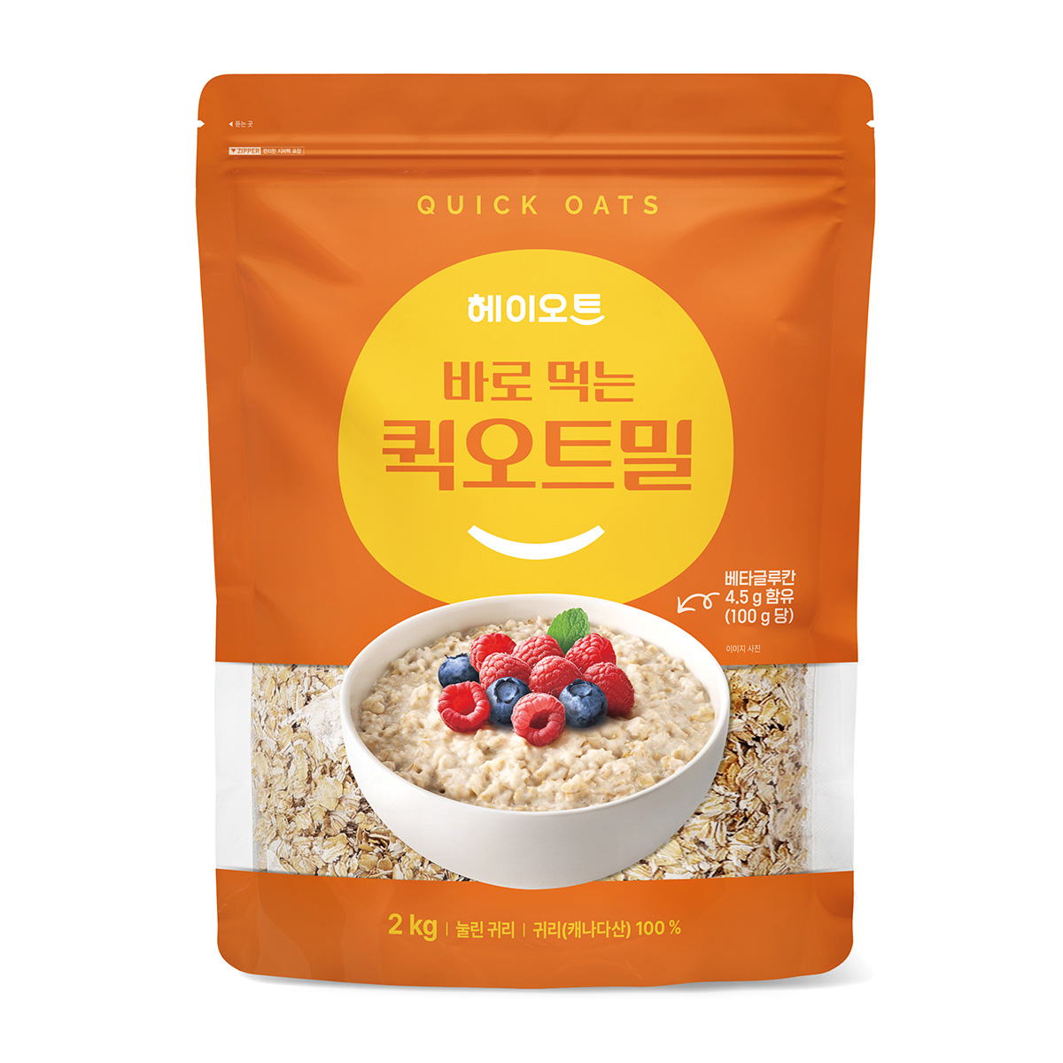 [토스쇼핑] 헤이오트 바로먹는 퀵 오트밀 2kg