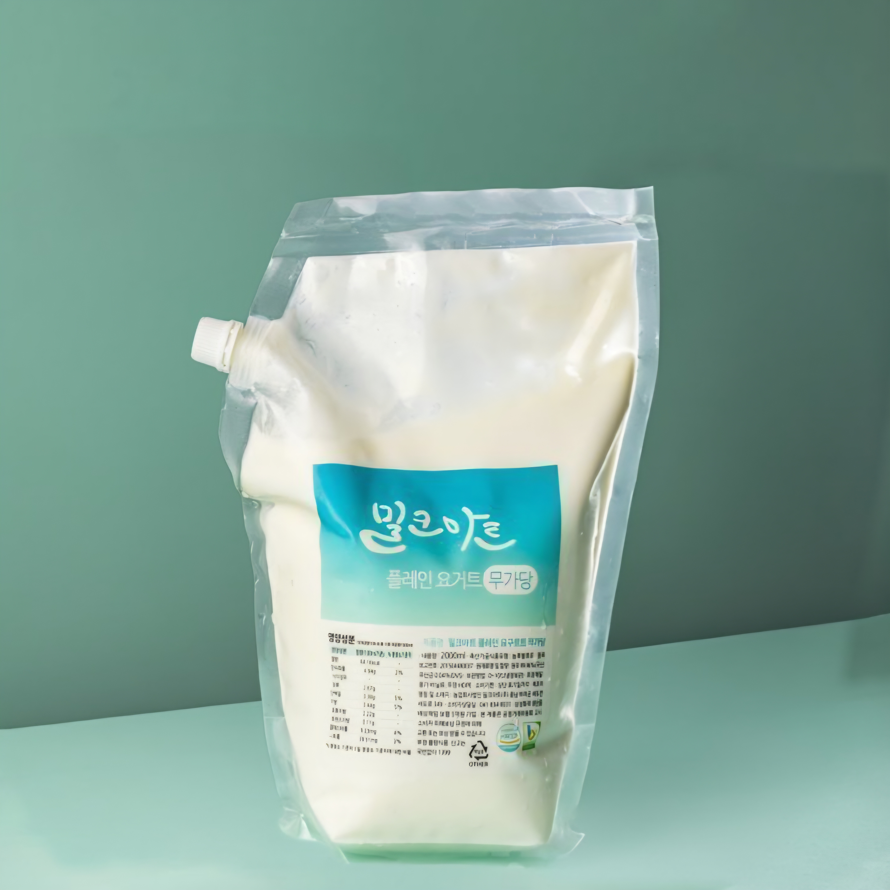 [토스쇼핑] 밀크아트 플레인 요구르트, 무가당, 1L, 2개