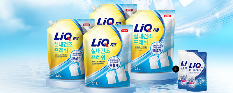애경 리큐 프레쉬 실내건조 일반용, 2.1L, 4개 + 효소부스터, 300ml, 2개, 1세트