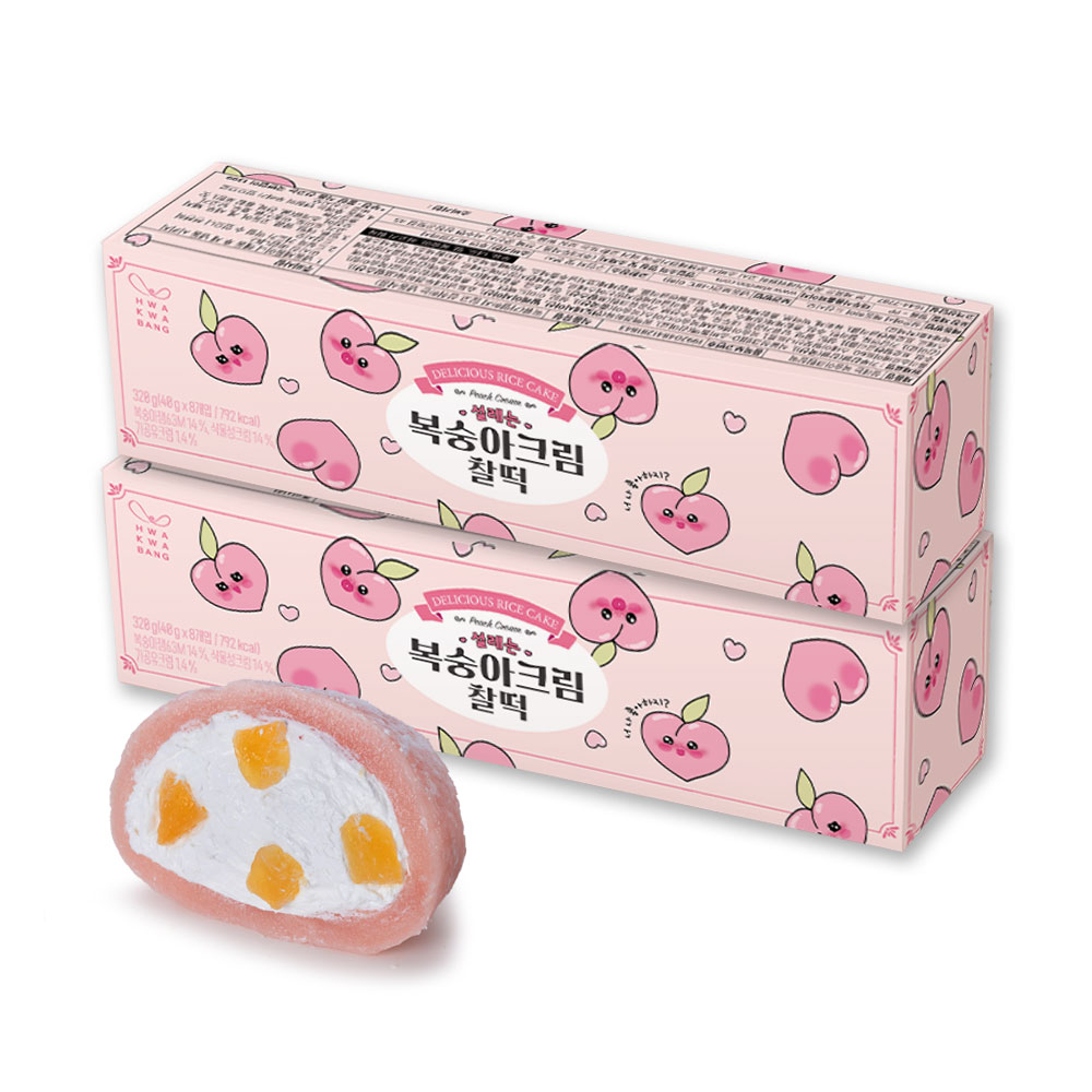 화과방 설레는 복숭아크림찰떡, 40g, 8개입, 2박스 상세 이미지 2
