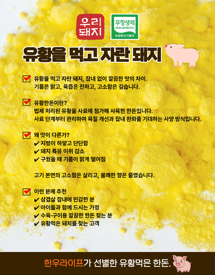한우라이프 무항생제 한돈 생삼겹살, 400g, 1팩 상세 이미지 1