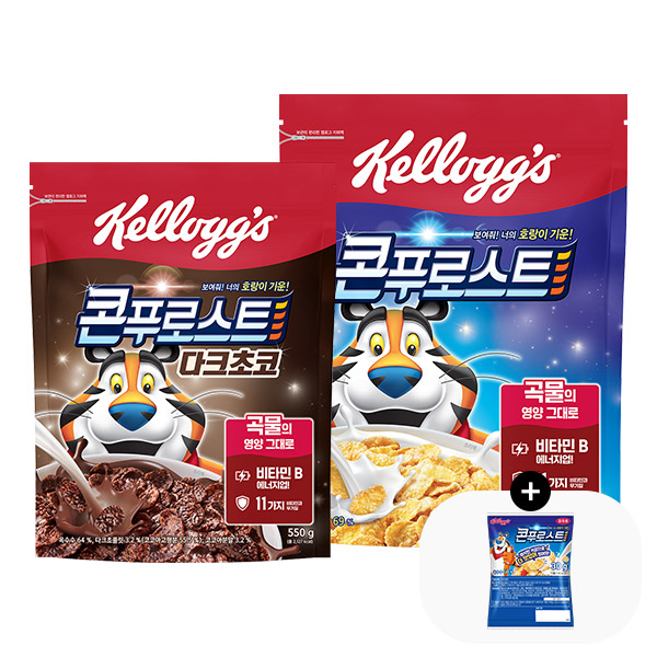 [토스쇼핑] 켈로그 콘푸로스트, 600g, 1개 + 다크초코, 550g, 1개