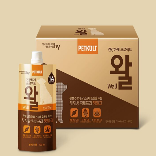 펫쿠르트 건강하개 프로젝트 왈 저지방 락토프리 펫 밀크, 100ml, 10개