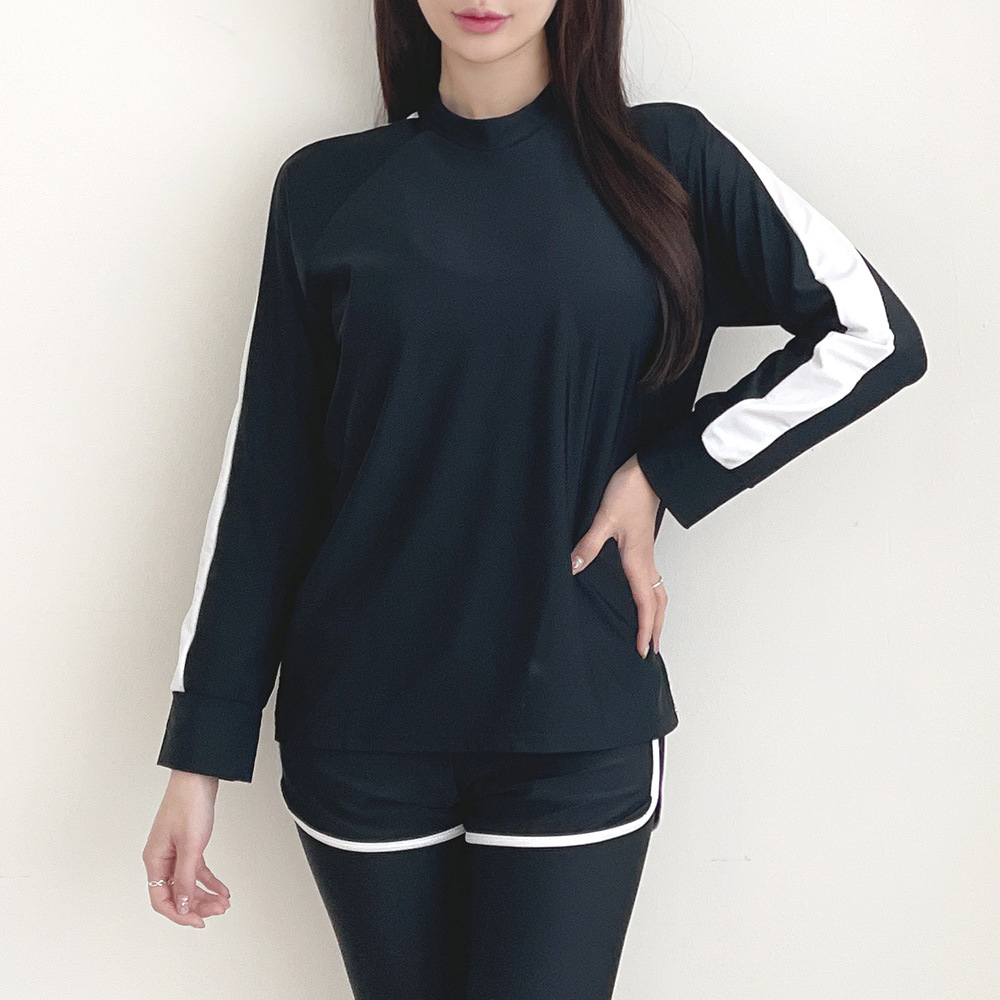 남여공용 루즈핏 래쉬가드 세트, 단일색상, 남성2XL