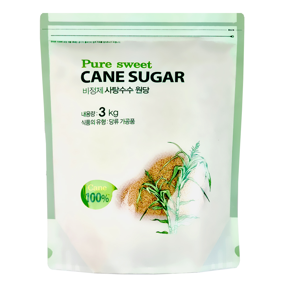 퓨어스윗 비정제 사탕수수 원당, 3kg, 1개 상세 이미지 2