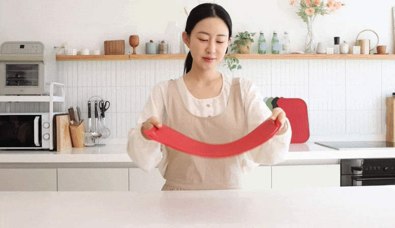 애슬라 칼집 안나는 4T 양면 항균 TPU 도마, 중형, 크림슨레드 1개 + 올리브그린 1개, 2개 상세 이미지 2