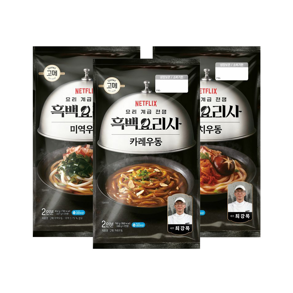 [토스쇼핑] 고메 김치우동, 458.4g, 1개 + 미역우동, 454g, 1개 + 카레우동, 760g, 1개, 1세트 (19,900원 / 무료)