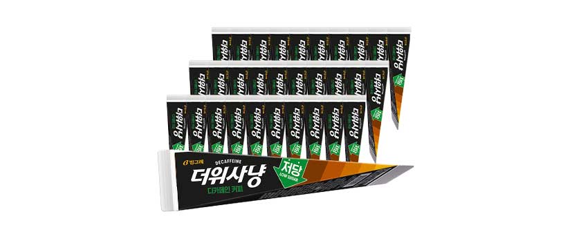 빙그레 더위사냥 저당 디카페인 커피, 140ml, 30개