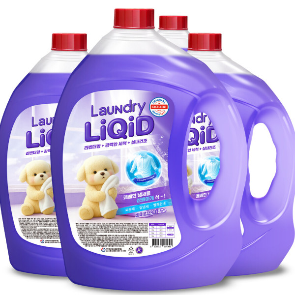 [토스쇼핑] 리퀴드 고농축 라벤더 세탁세제, 2.5L, 4개(8,900원/무료)