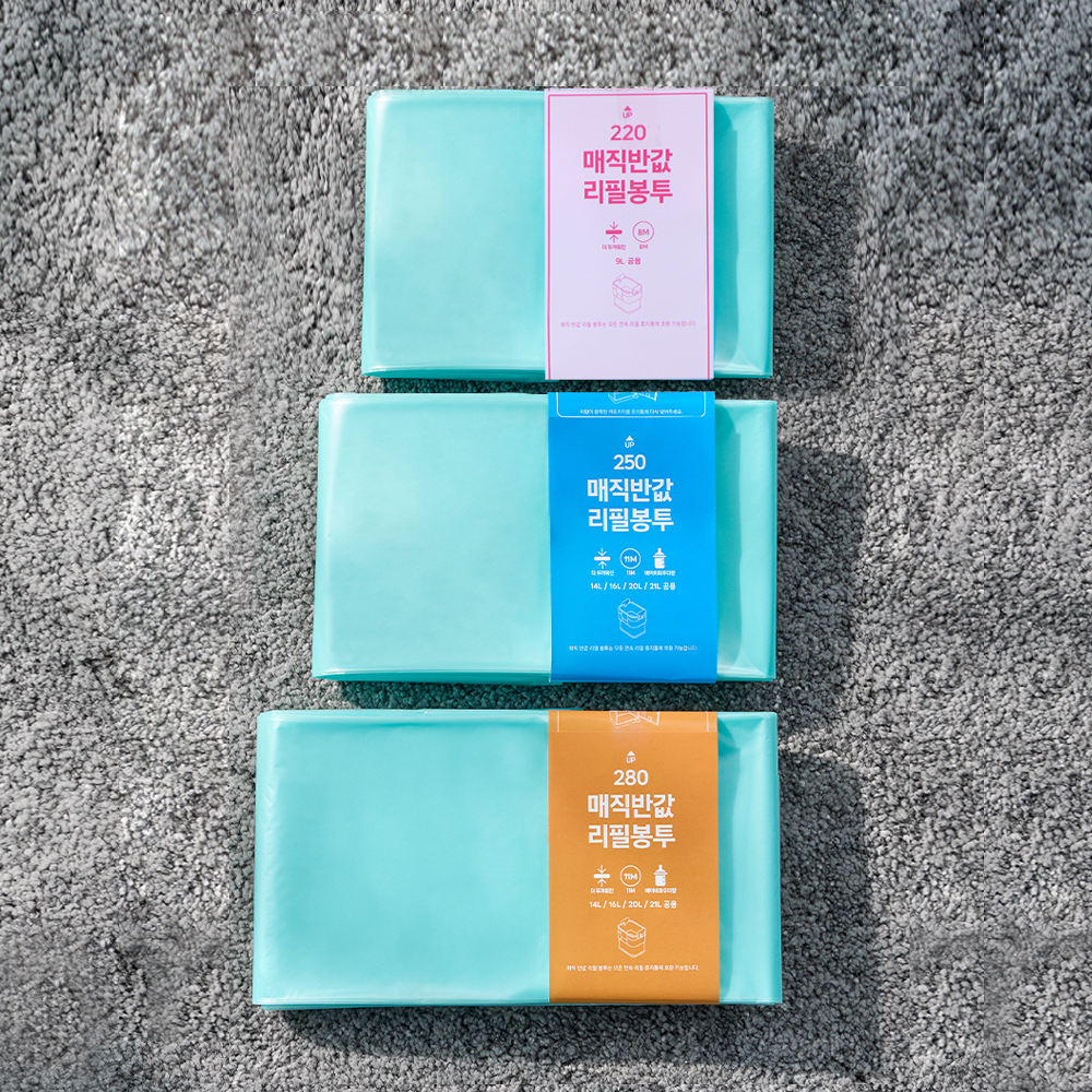 매직캔 호환 반값리필봉투, 파우더향, 250리필봉투, 10개입, 1개