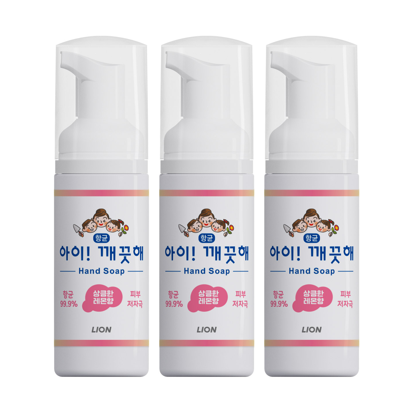 아이깨끗해 향균 폼 휴대용 핸드 솝, 레몬향, 50ml, 3개 상세 이미지 2