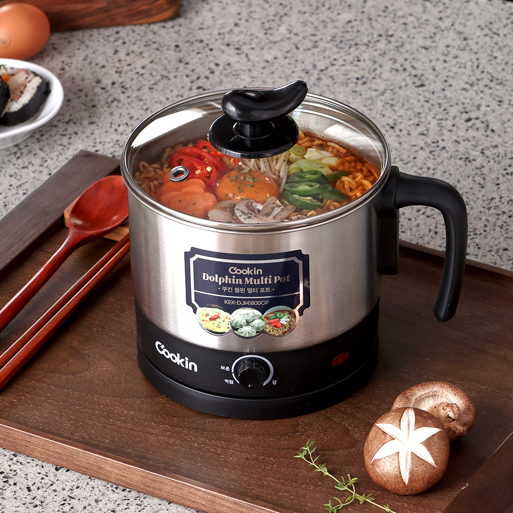 키친플라워 쿠킨 돌핀 멀티 라면포트, 1.8L, 1개