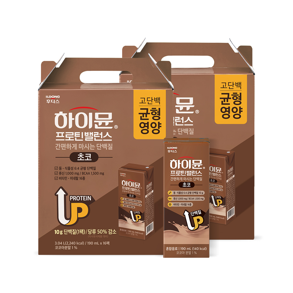 [토스]하이뮨 프로틴 밸런스 음료 초코맛 190ml 32개 (27,900원/무료)