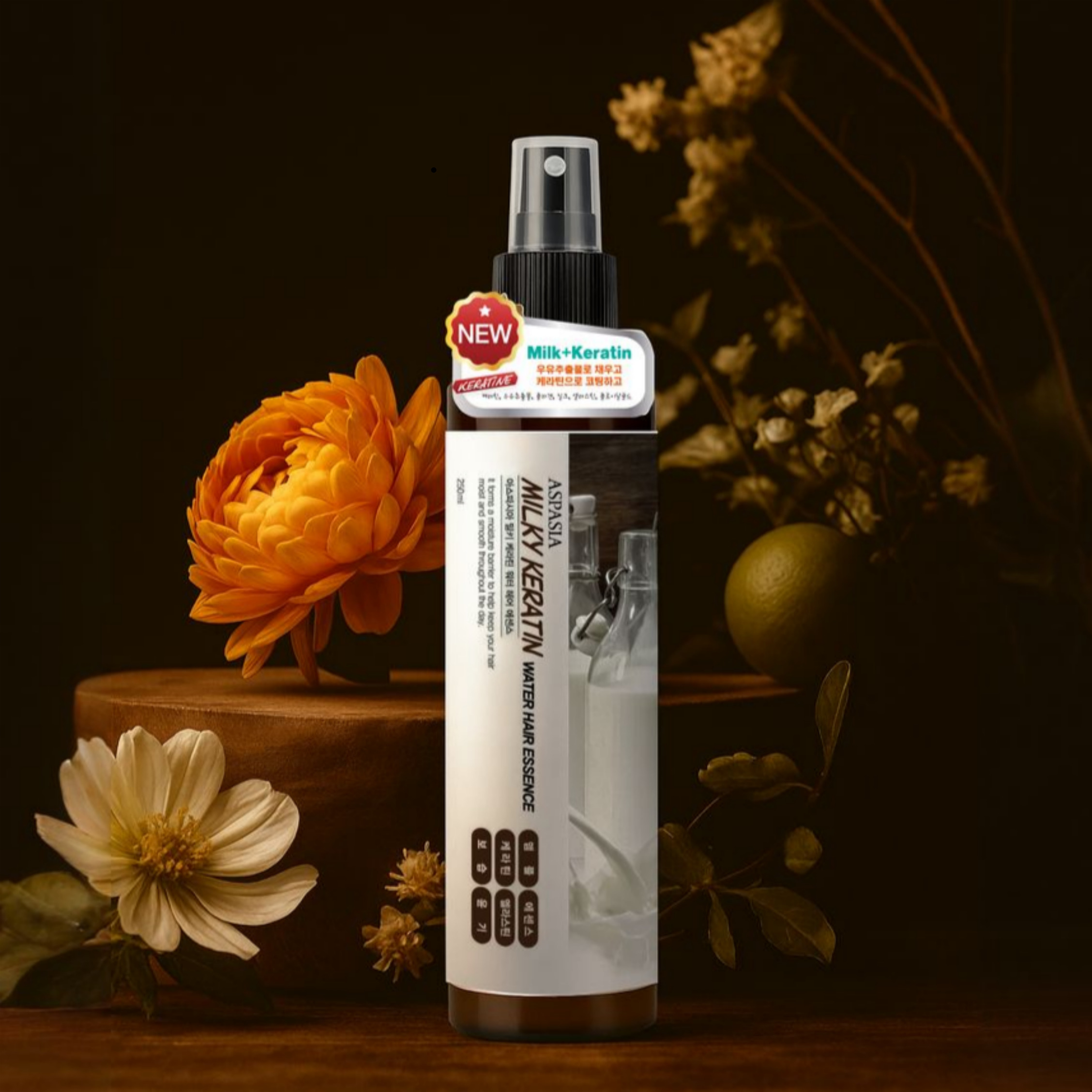 아스파시아 뿌리는 밀키 케라틴 헤어 미스트, 250ml, 1개
