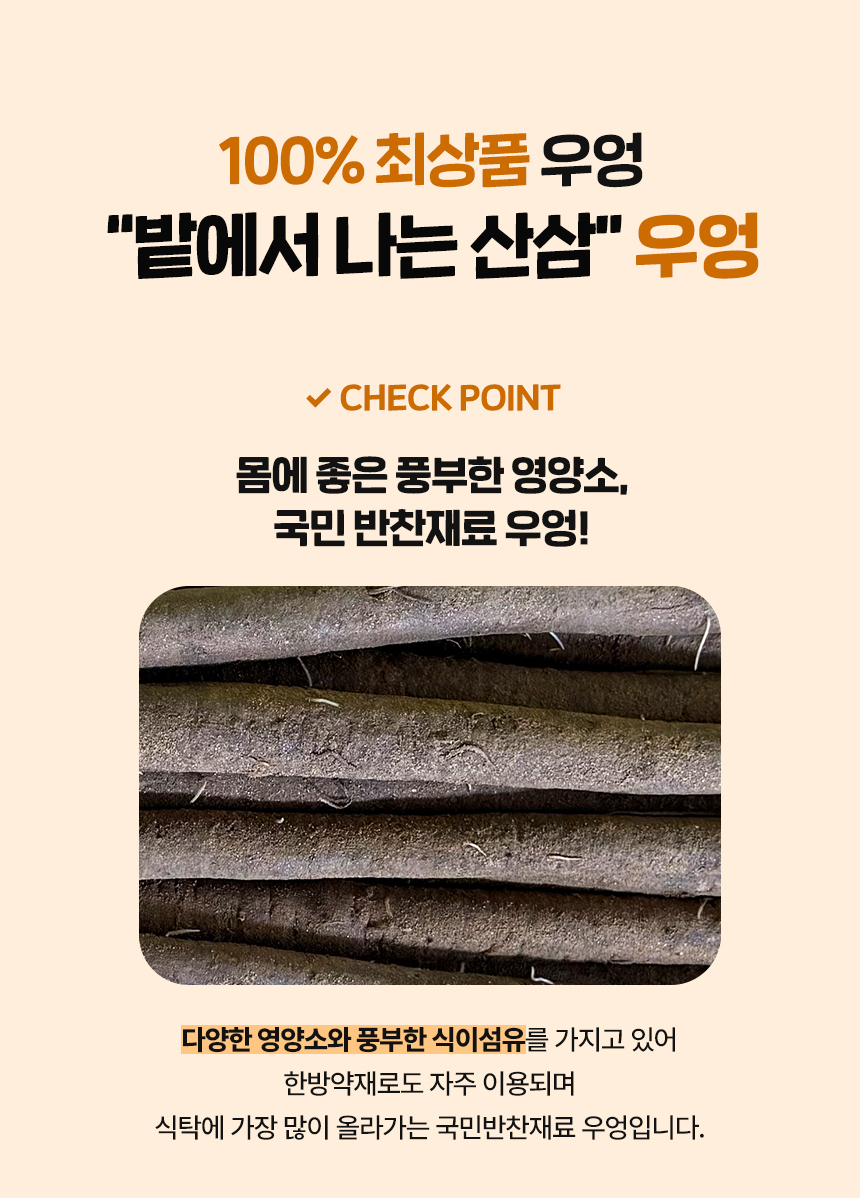 25년 햇 우엉 국내산 우엉, 실속형 차용 많이 굵음, 2kg, 1박스