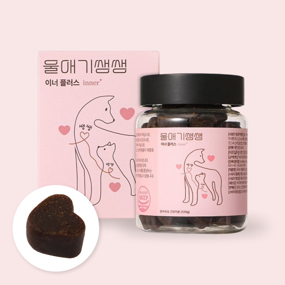 울애기쌩쌩 이너플러스 디어랩스 강아지 영양제, 신장/심장/간, 120g, 240정, 4개