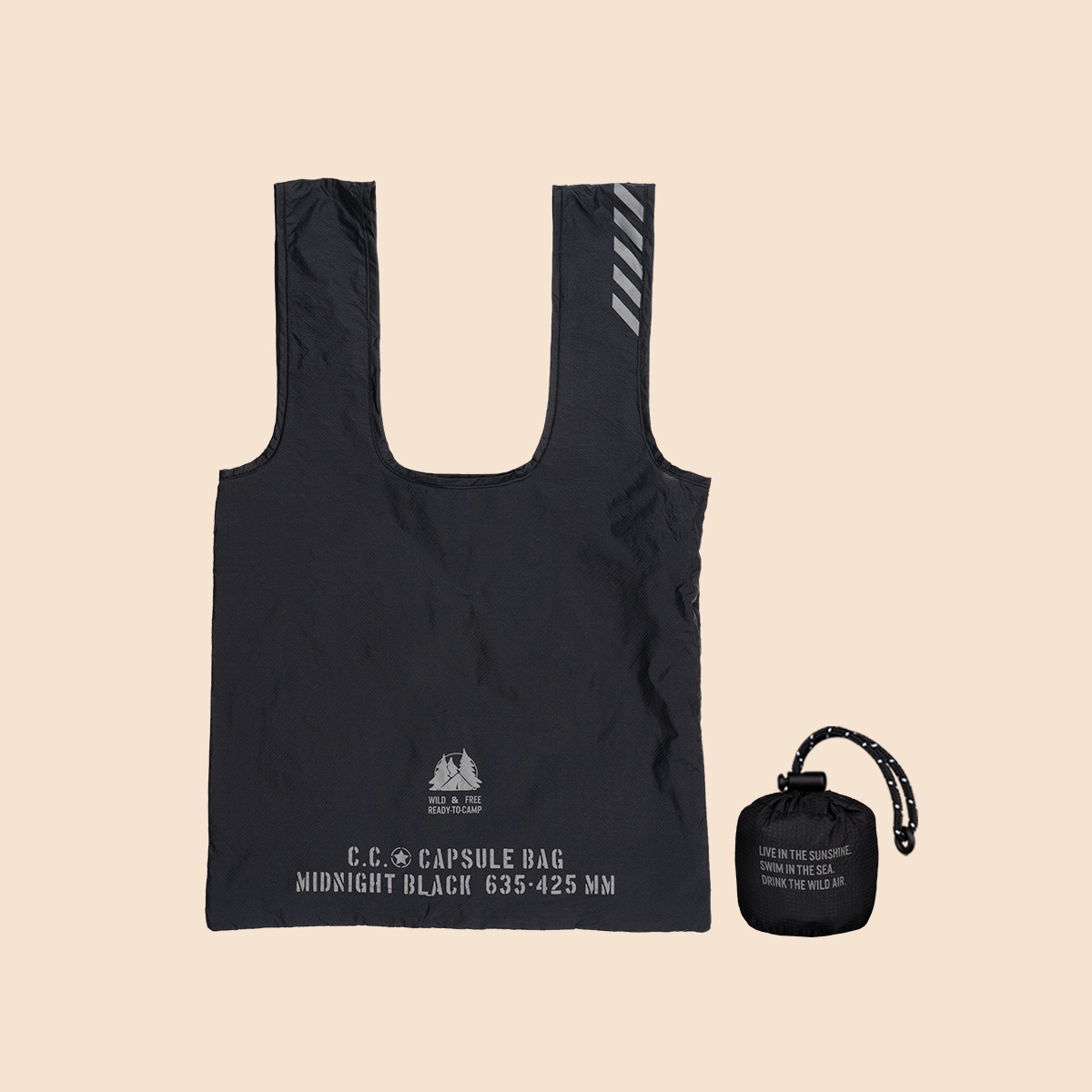 카고컨테이너 CC CAPSULE BAG, 블랙, 1개입, 1개