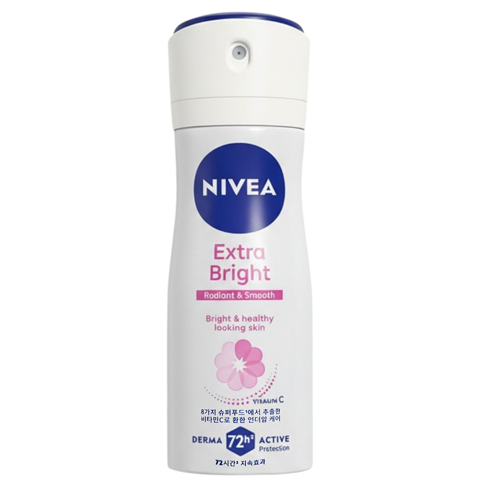 니베아 데오드란트 엑스트라 브라이트, 스프레이, 60ml, 4개