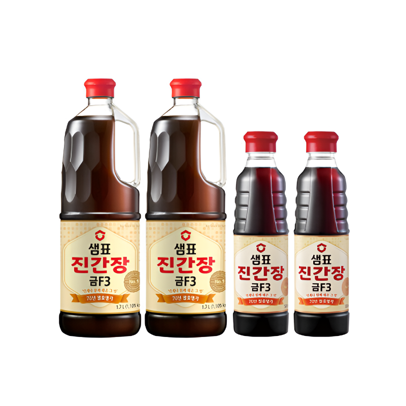 샘표 진간장 금F3, 1.7L, 2개 + 500ml, 2개, 1세트