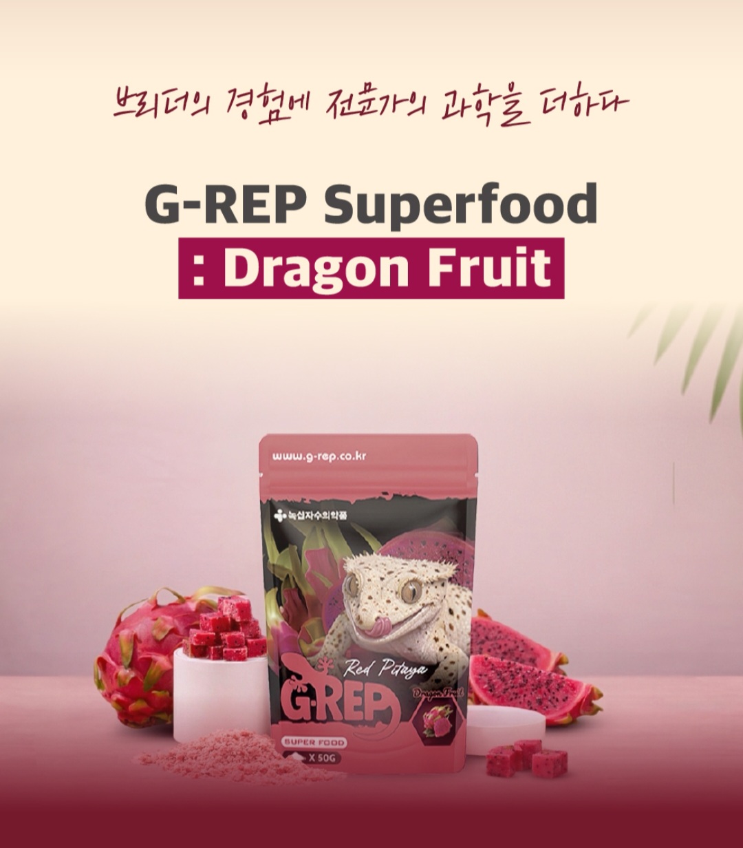 녹십자 지렙 크레스티드 게코 사료, 용과맛, 슈퍼푸드, 50g, 1개 상세 이미지 2
