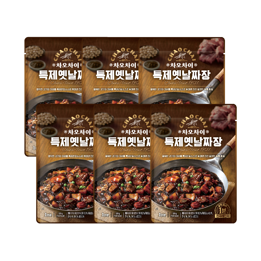샘표 차오차이 특제옛날짜장, 180g, 6개