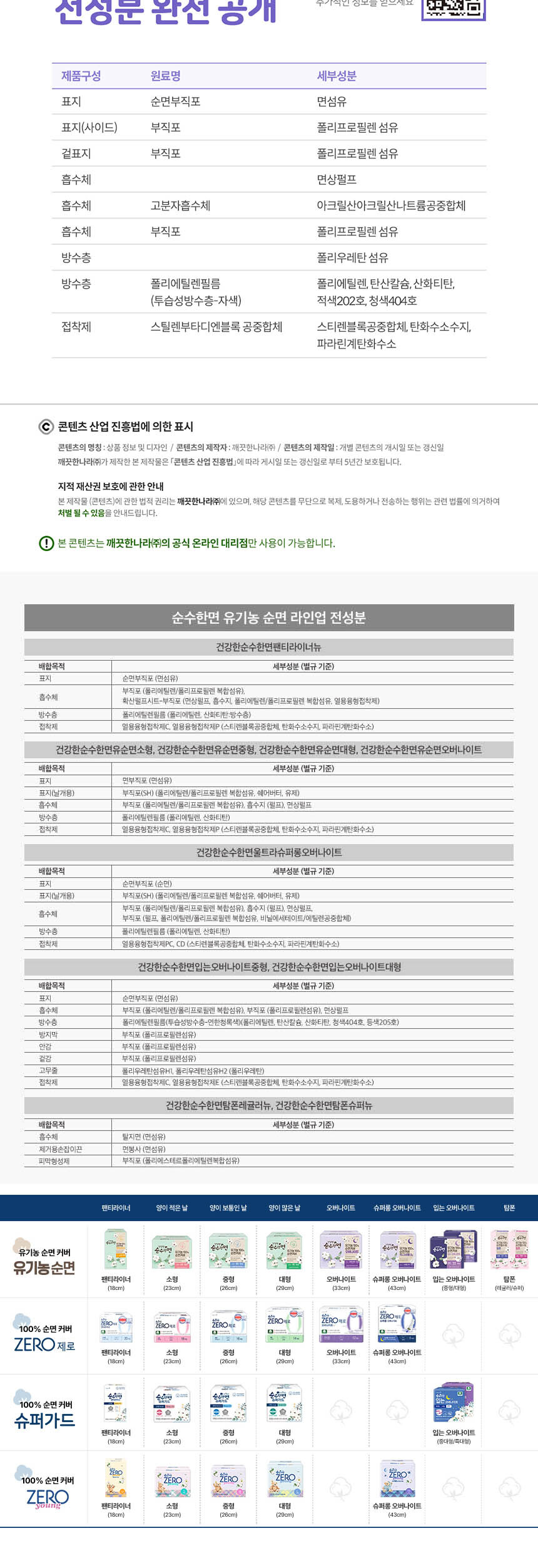 깨끗한나라 순수한면 입는 오버나이트, 특대형, 4개입, 3개 상세 이미지 4