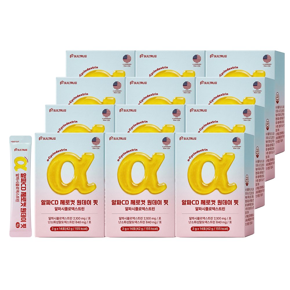 알파CD 제로컷 알파시클로덱스트린, 3g, 14포, 12박스