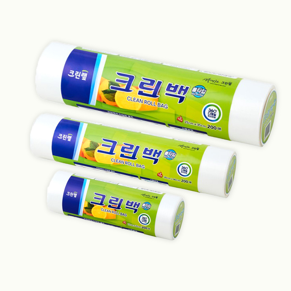 크린랩 크린롤백 3종 세트, 혼합, 200매, 3개