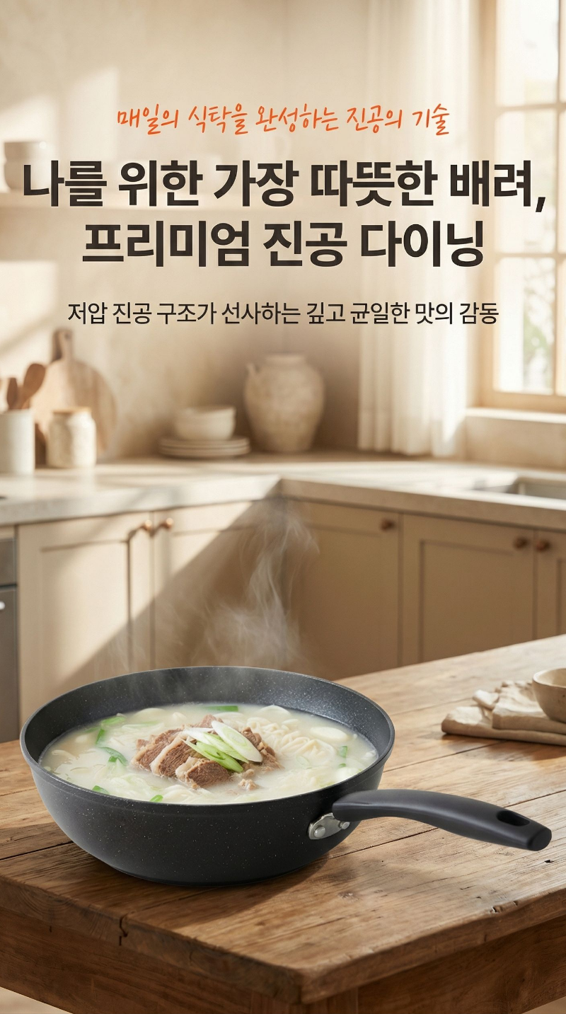 폰박스 올인 진공 후라이팬, 블랙, 32cm, 1개 상세정보 10
