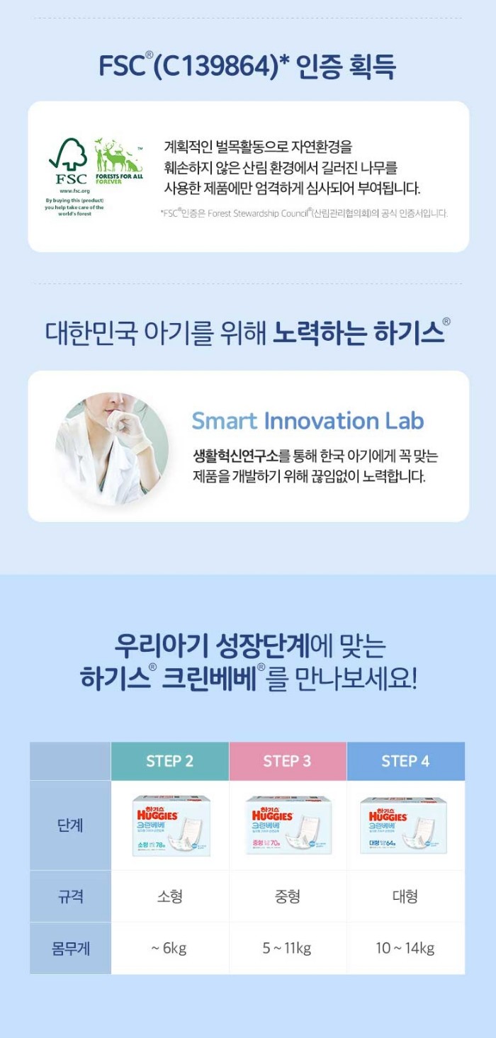 하기스 크린베베 일자형 기저귀, 남여공용, M, 70매, 1개 상세 이미지 6