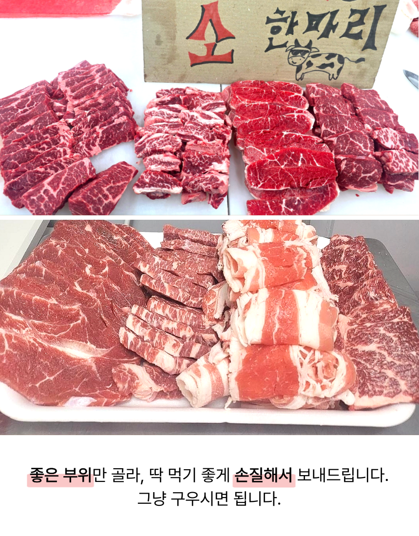 배터지는 소고기 한판 세트, 등심살 300g + 살치살 200g + 부채살 200g + 갈비살 200g + 우삼겹 300g, 1.2kg, 1세트