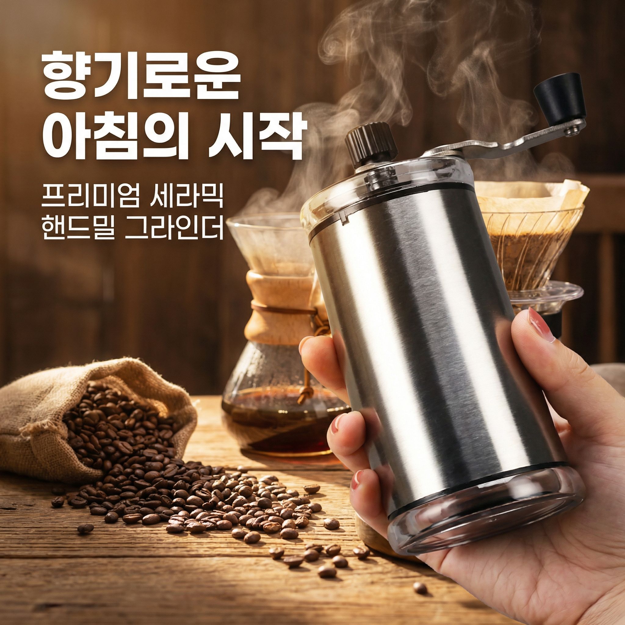 세이헬로 향을 살리는 커피 원두 분쇄 그라인더 SAYCOFFEE1521, 28g 상세 이미지 3