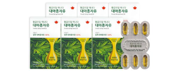 황금오일 캐나다 대마종자유 오메가369, 750mg, 30캡슐, 3개