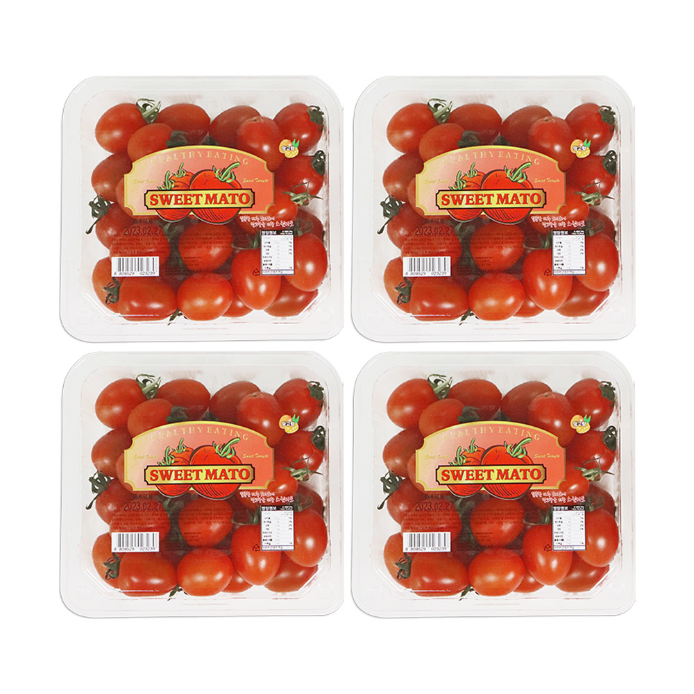 [토스쇼핑] 과일꾼 스테비아 레드 방울토마토, 500g, 4팩