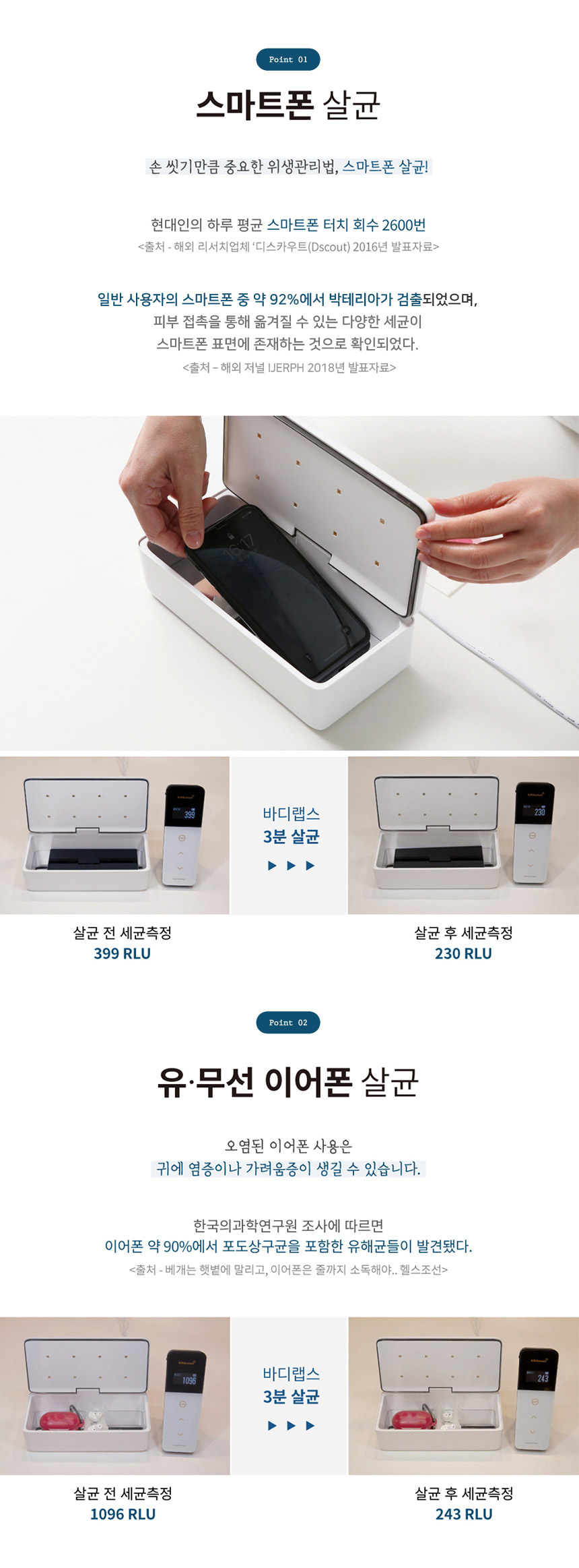 바디랩스 UVC LED 다용도 살균기 칫솔 살균 소독기, SL-BL-00101 상세 이미지 5