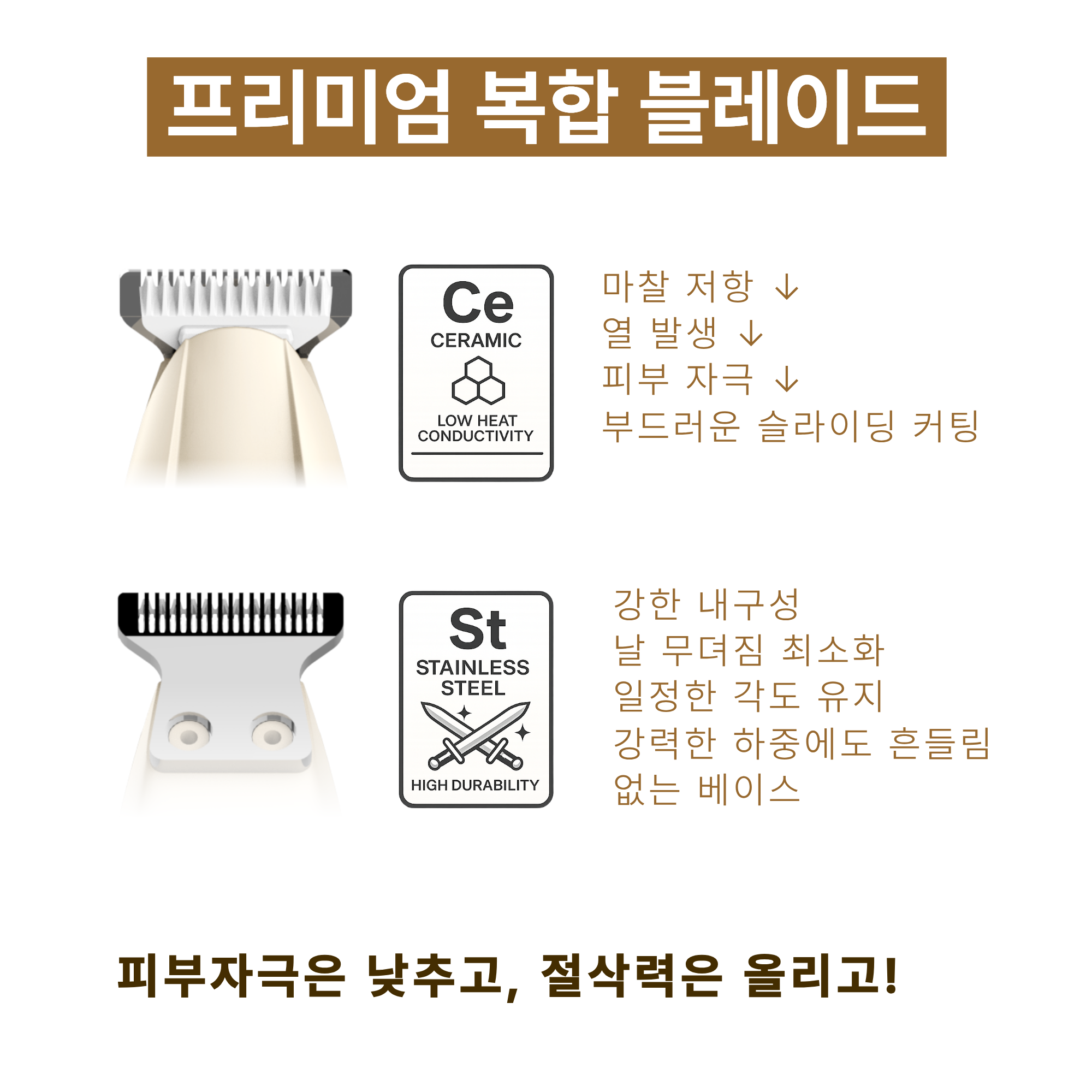 바론 이지풋프로 반려동물 발바닥 바리깡, 베이비핑크, 1개 상품 이미지 3