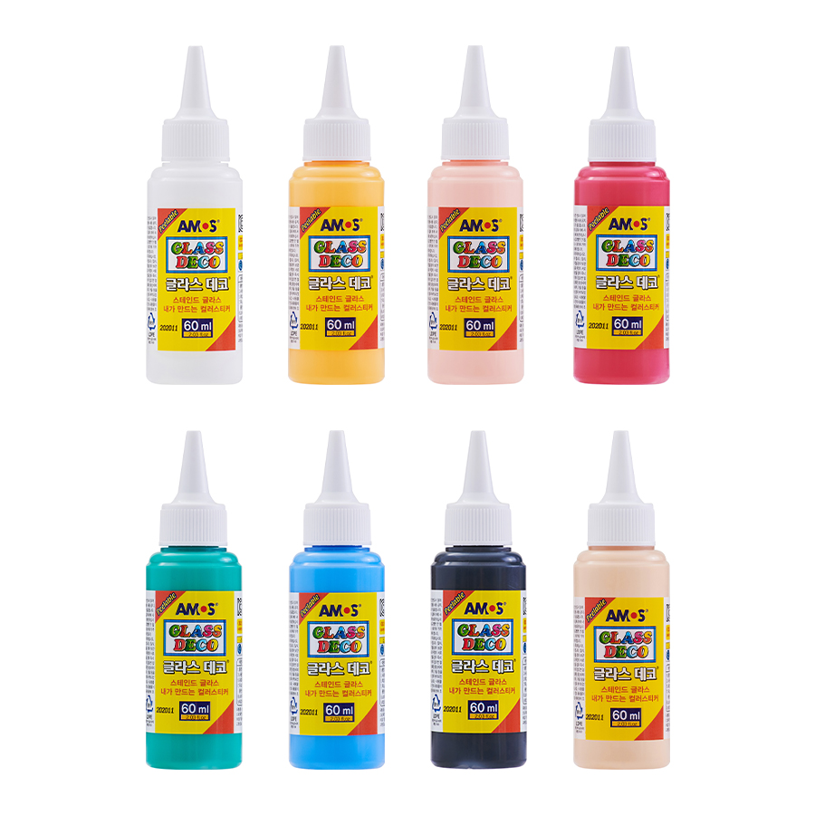 아모스 글라스 데코, 흰색, 60ml, 1개