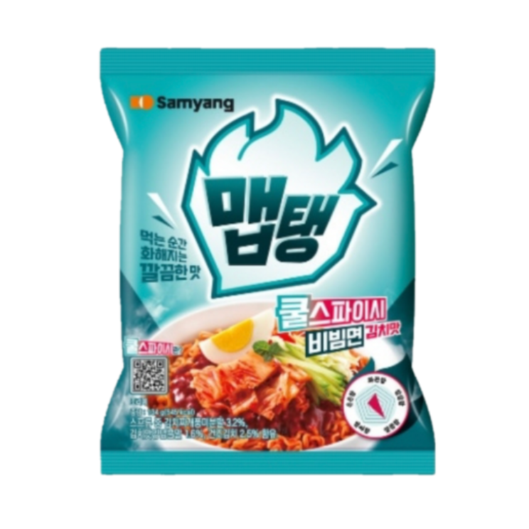 삼양식품 맵탱 쿨스파이시 비빔면 김치맛, 134g, 4개