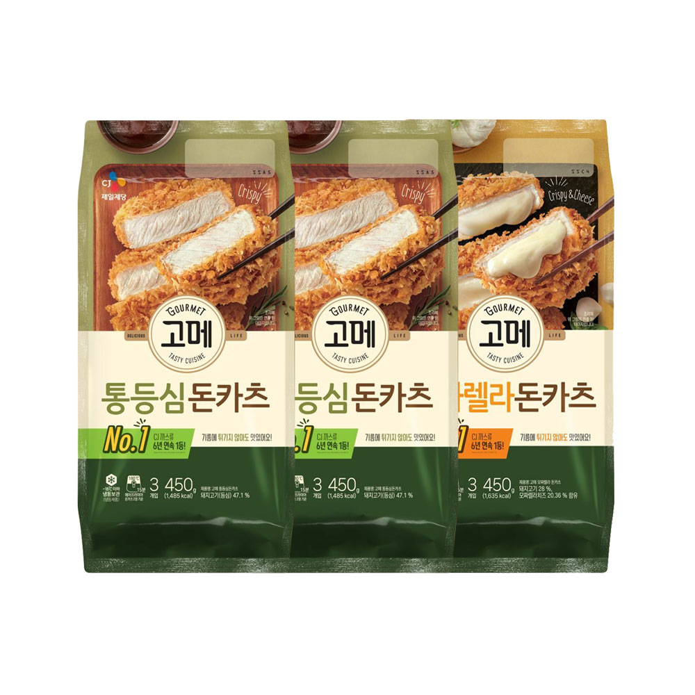 CJ제일제당 고메 바삭튀겨낸 돈카츠 통등심 + 모짜렐라, 450g, 1세트 상세 이미지 2