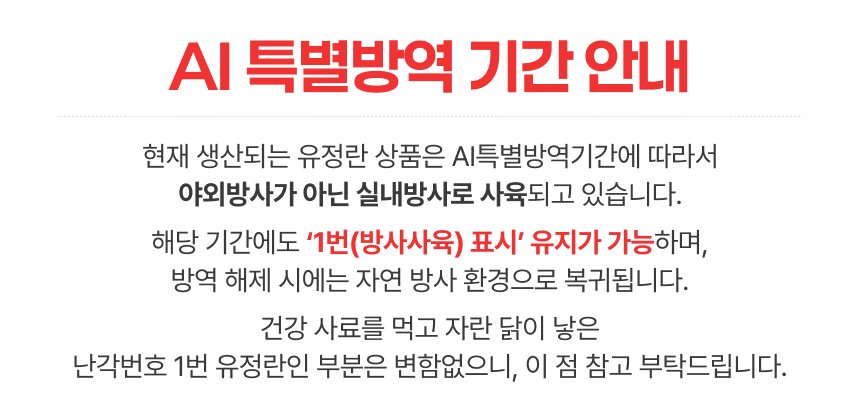 HACCP 자연방사 무항생제 유정란, 난각번호 1번, 60구, 1개 상세 이미지 3