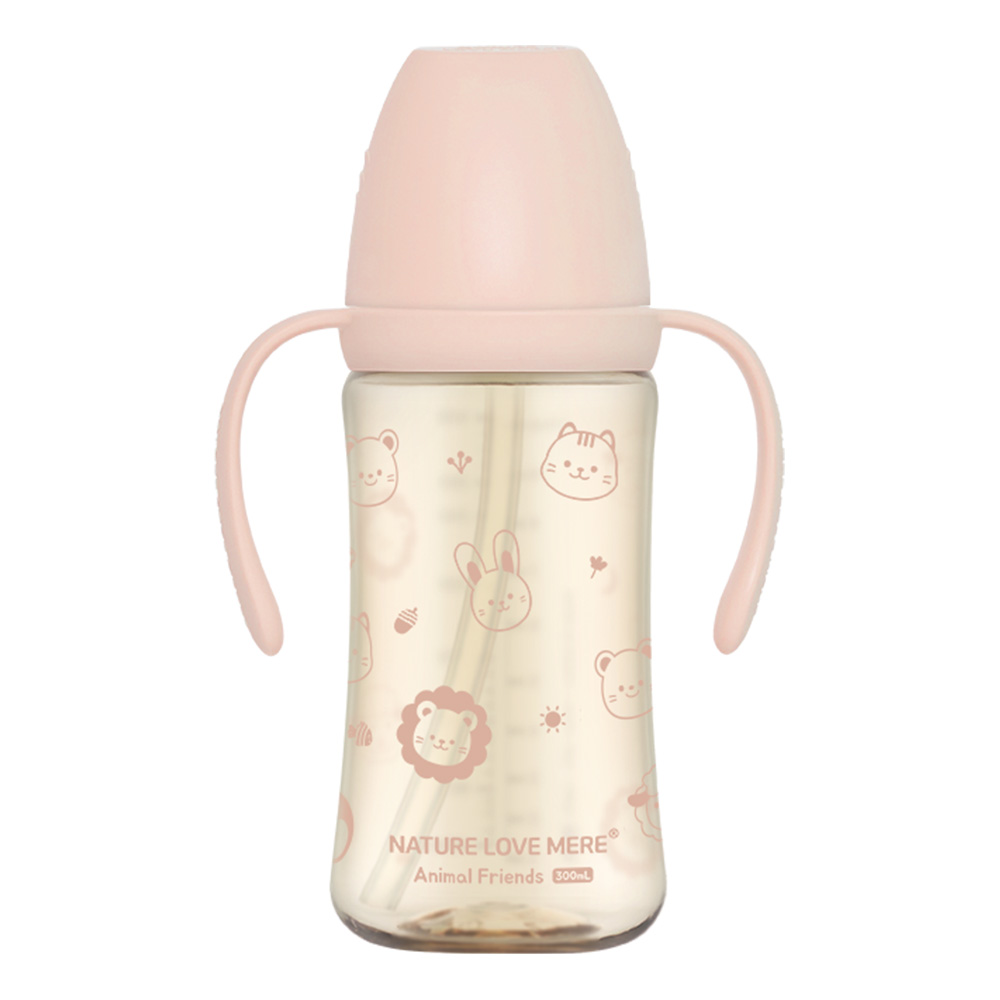 네이쳐러브메레 애니멀프렌즈 PPSU 빨대컵, 퓨어핑크, 300ml, 1개