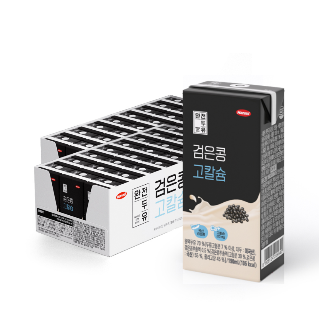 한미 완전두유, 검은콩 고칼슘, 190ml, 48개 상품 이미지 1